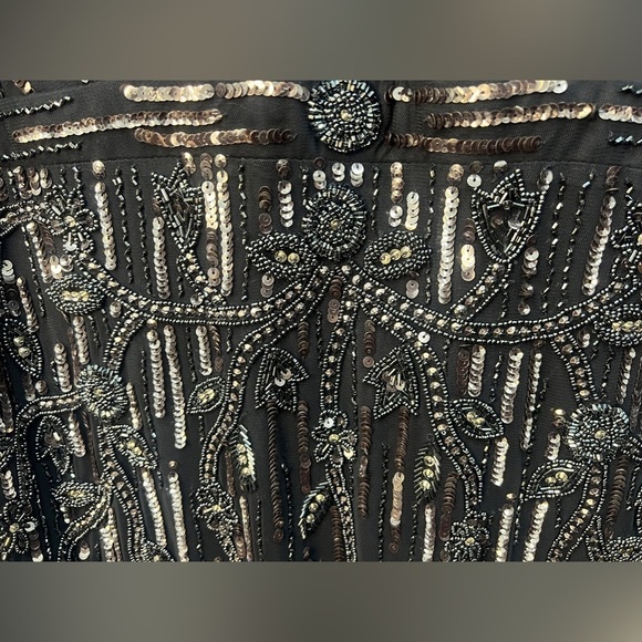 Mac Duggal 9064 NWT EMBELLISHED CAP SLEEVE FAUX WRAP TRUMPET GOWN - NWOT - Picture 8 of 12